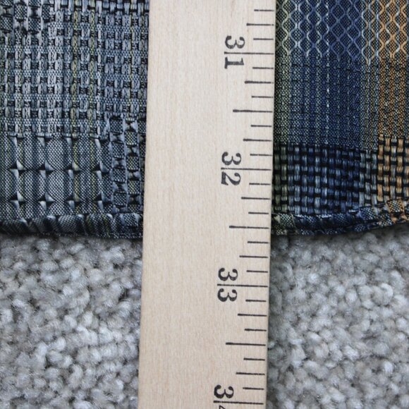 Haupt Shirt Mens 16 1/2, 41/42, Large Gray/Brown Striped Long Sleeve Button Up - Picture 11 of 12